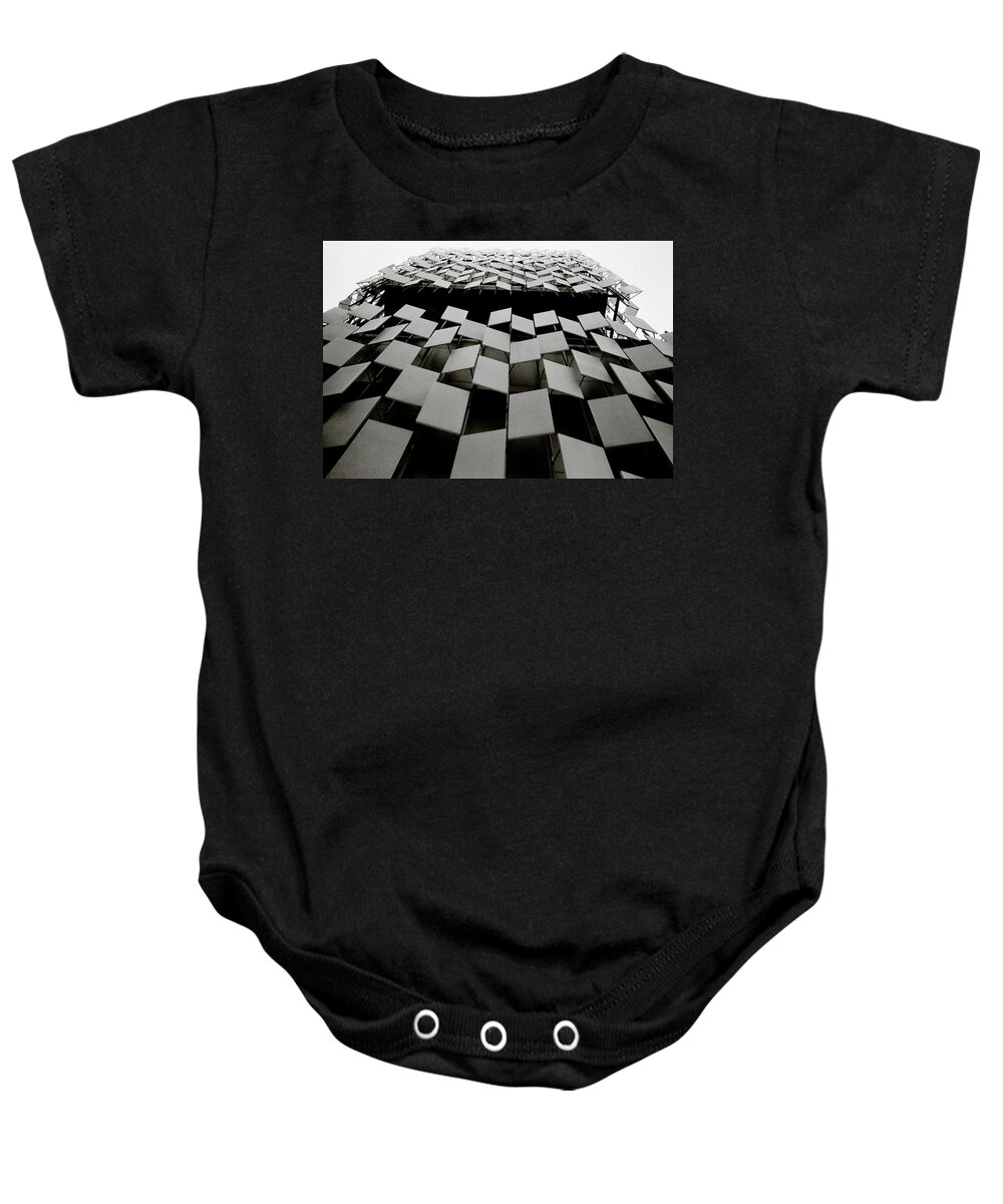 Minimalism Baby Onesie featuring the photograph Futuristic France by Shaun Higson