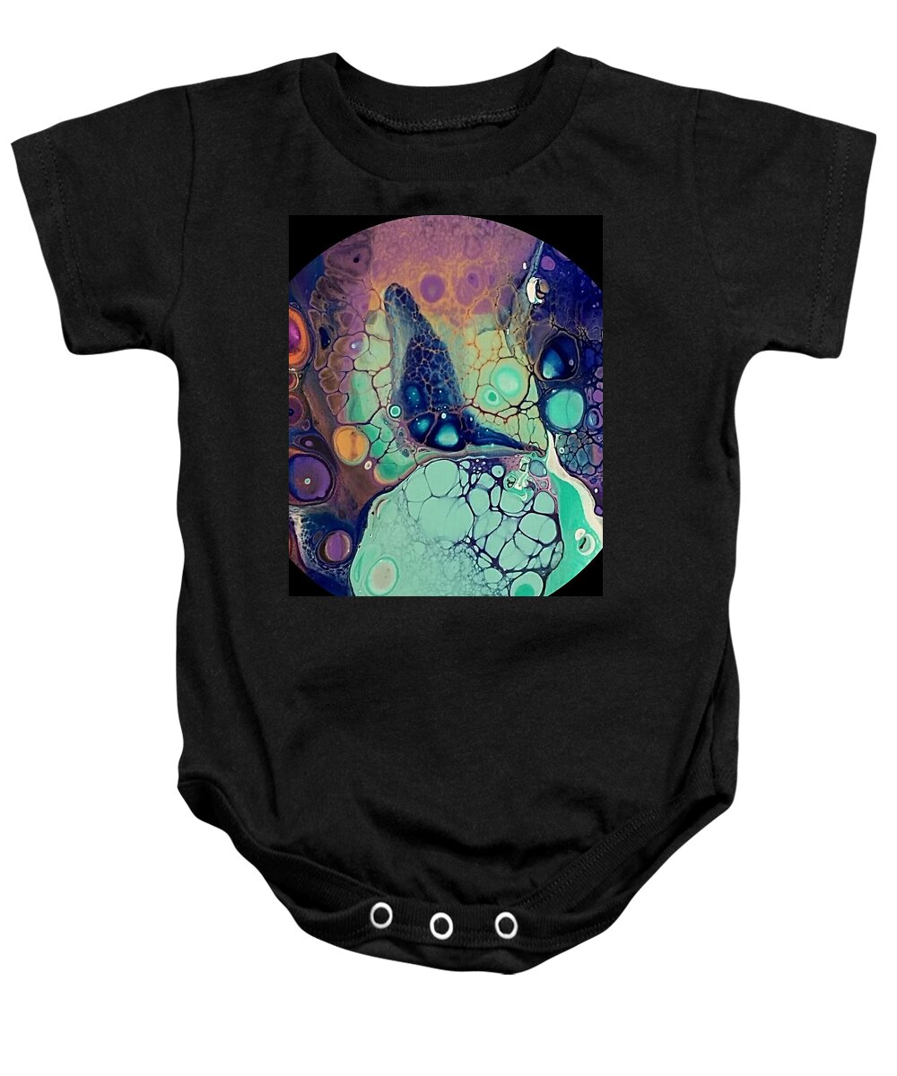 Galaxy Baby Onesie featuring the painting Galaxy Butterfly by Alexis King-Glandon