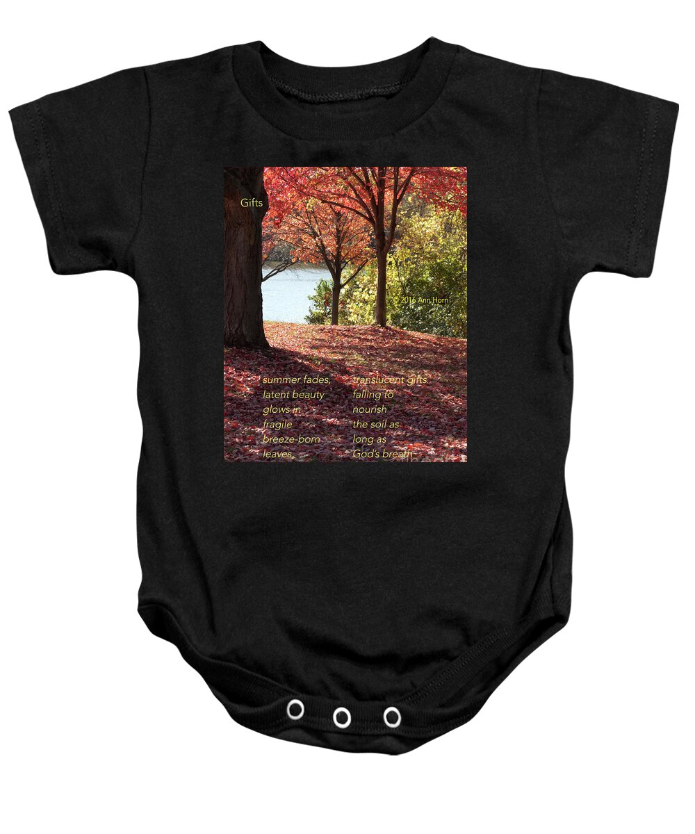 Autumn Baby Onesie featuring the photograph Gifts by Ann Horn