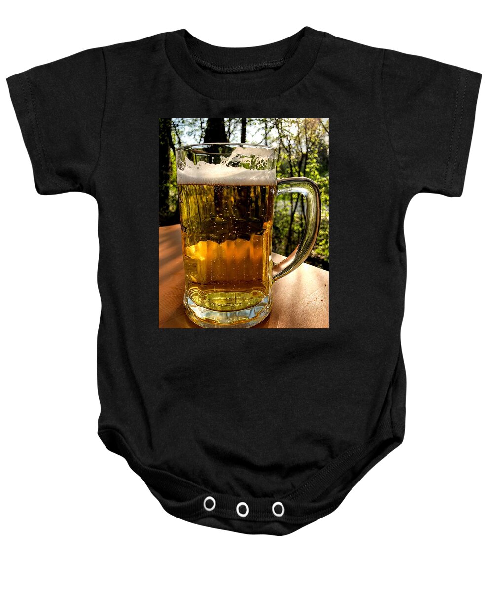 Beer Baby Onesie featuring the photograph Glass of beer by Matthias Hauser