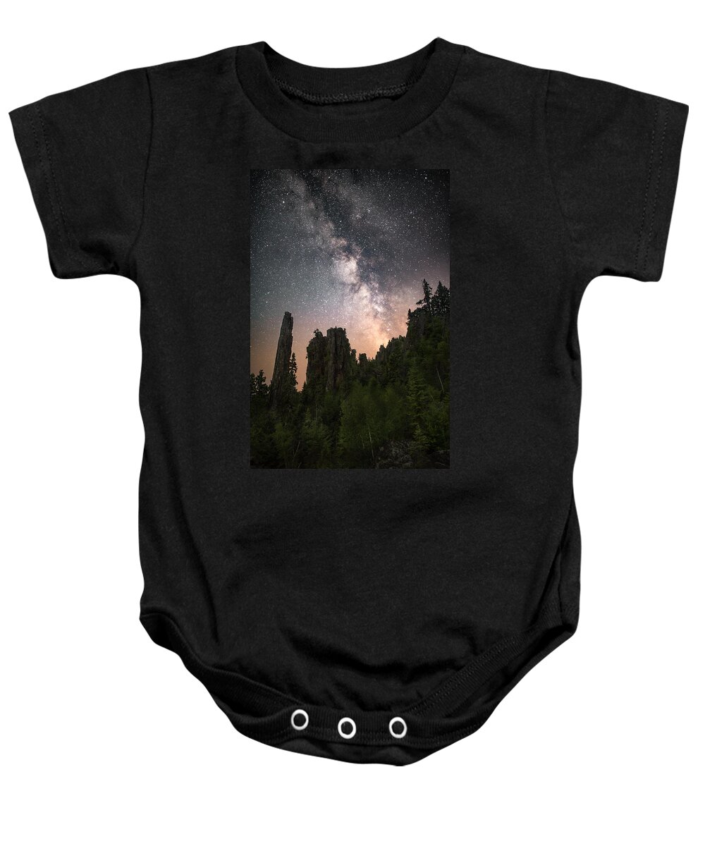 Astrophotography Baby Onesie featuring the photograph Glowing Horizon by Jakub Sisak