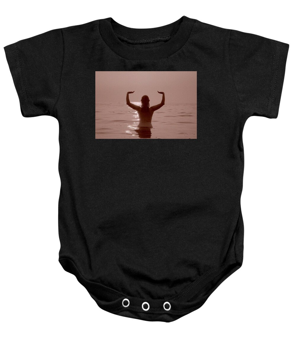 Nude Baby Onesie featuring the photograph Goddess by DArcy Evans