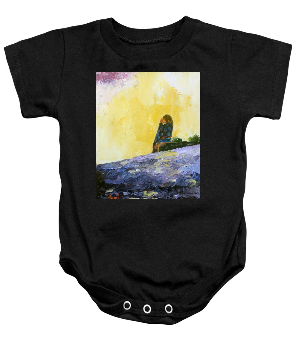 Bahamas Baby Onesie featuring the painting Good Morning Sun by Josef Kelly