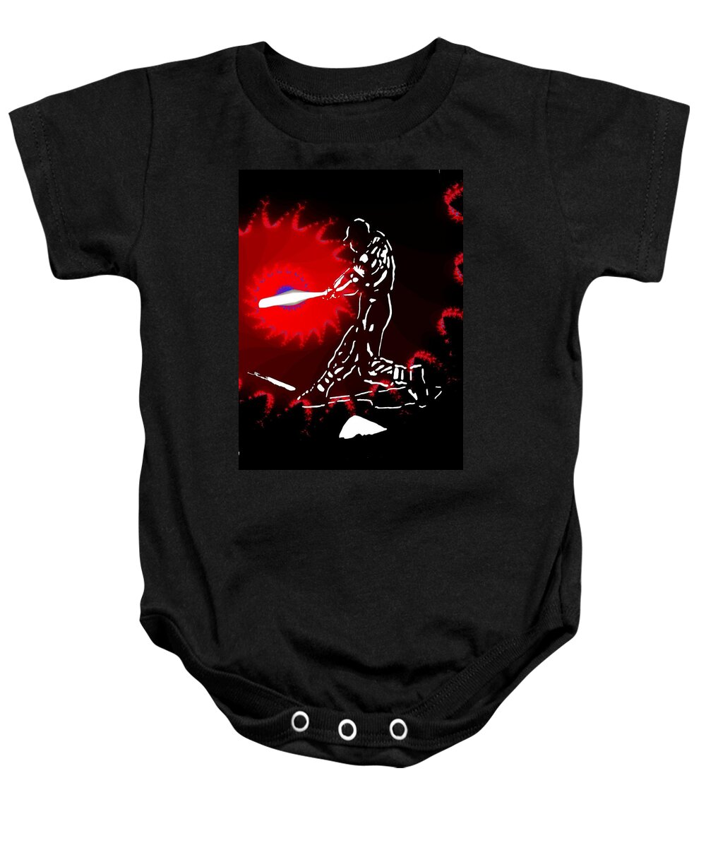 Baseball Baby Onesie featuring the photograph Grand Salami 2 by Tim Allen