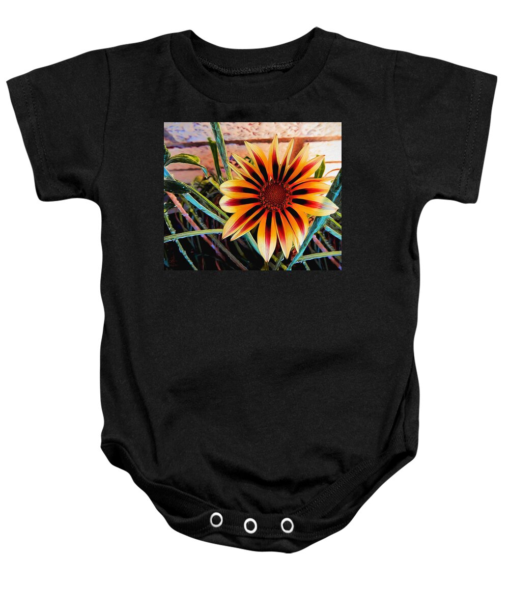 Flowers Baby Onesie featuring the photograph Happy Amongst The Weeds by Pennie McCracken