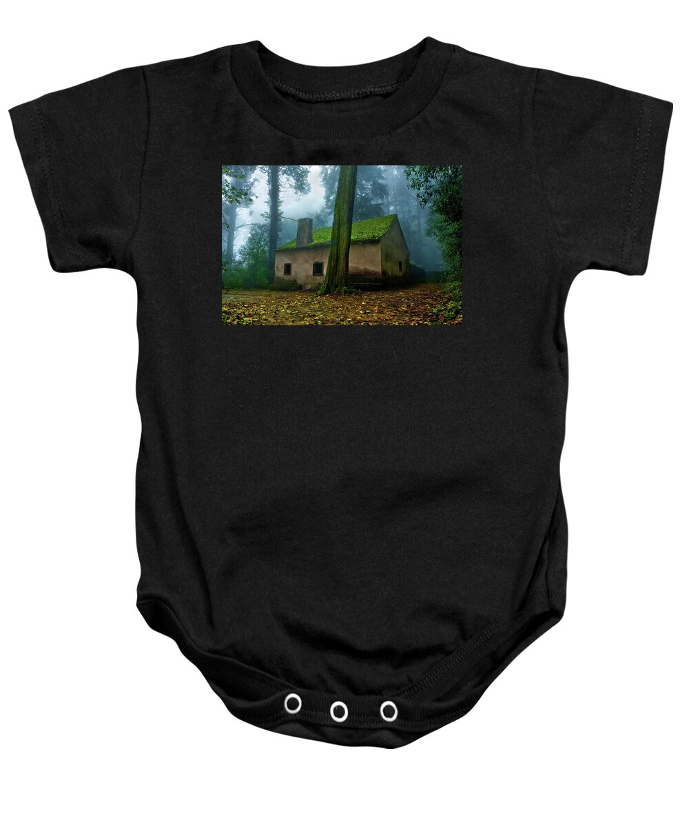 Jorgemaiaphotographer Baby Onesie featuring the photograph Haunted house by Jorge Maia