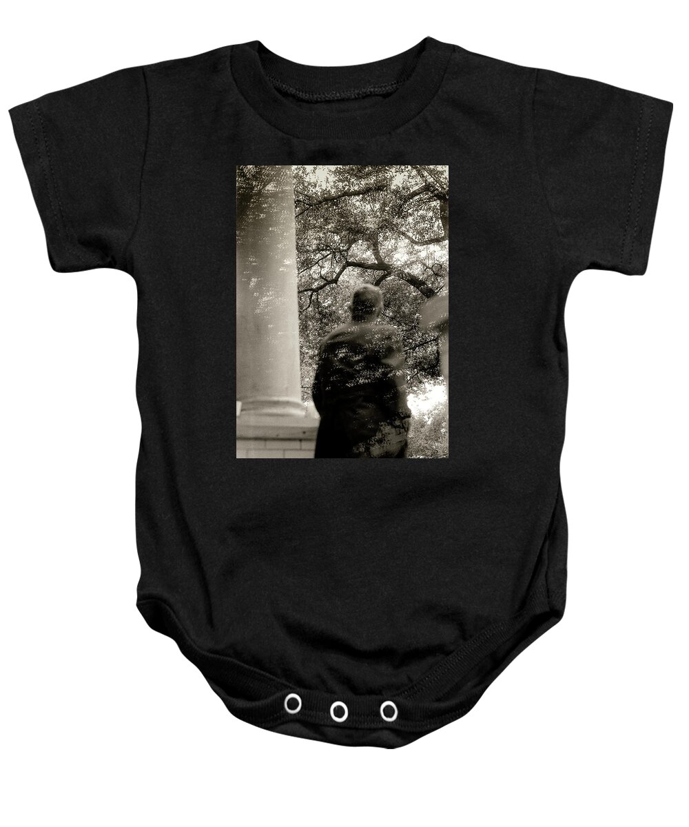 New Orleans Baby Onesie featuring the photograph He Once Was There by KG Thienemann