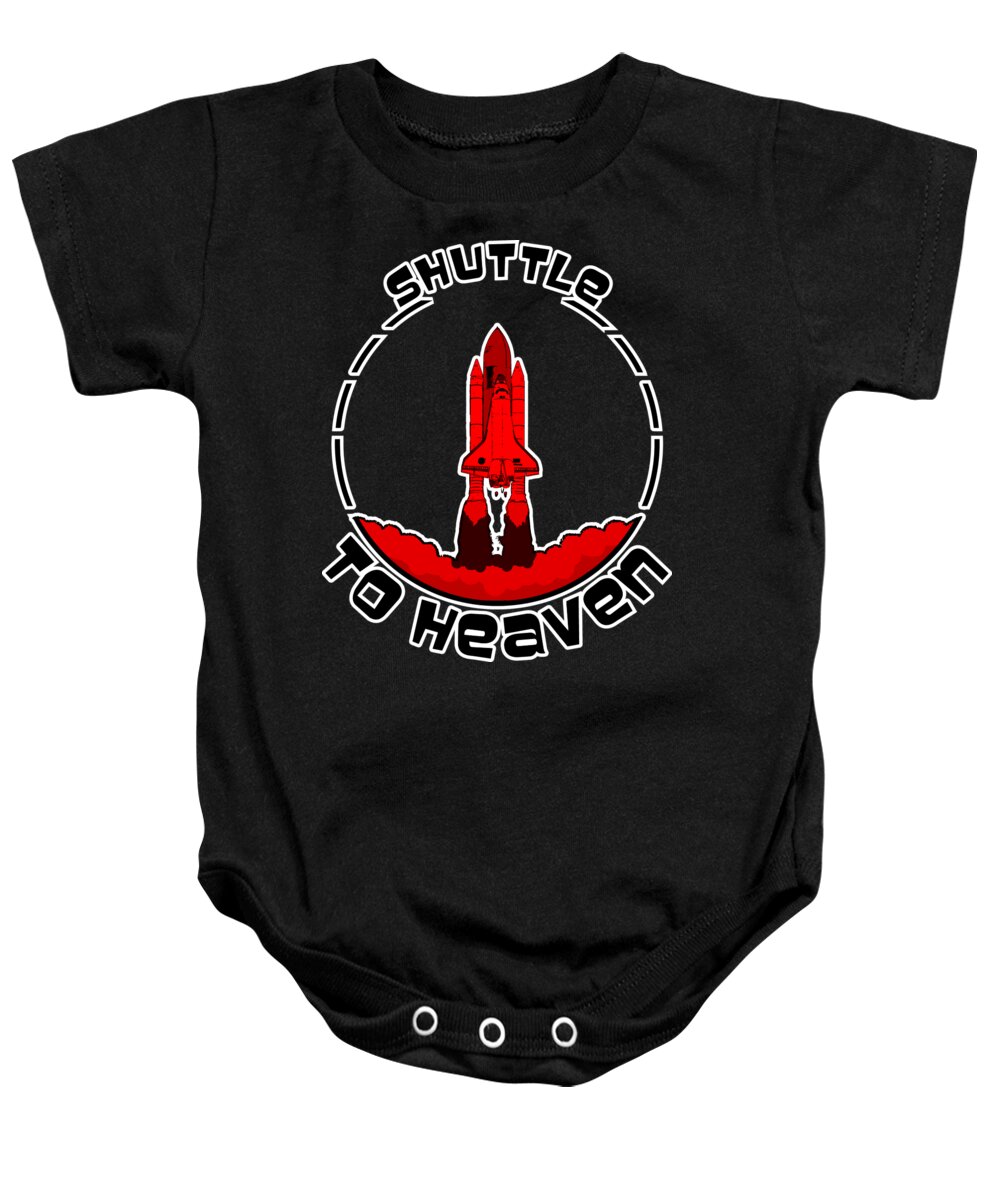 Shuttle Baby Onesie featuring the digital art Heavens Shuttle by Piotr Dulski