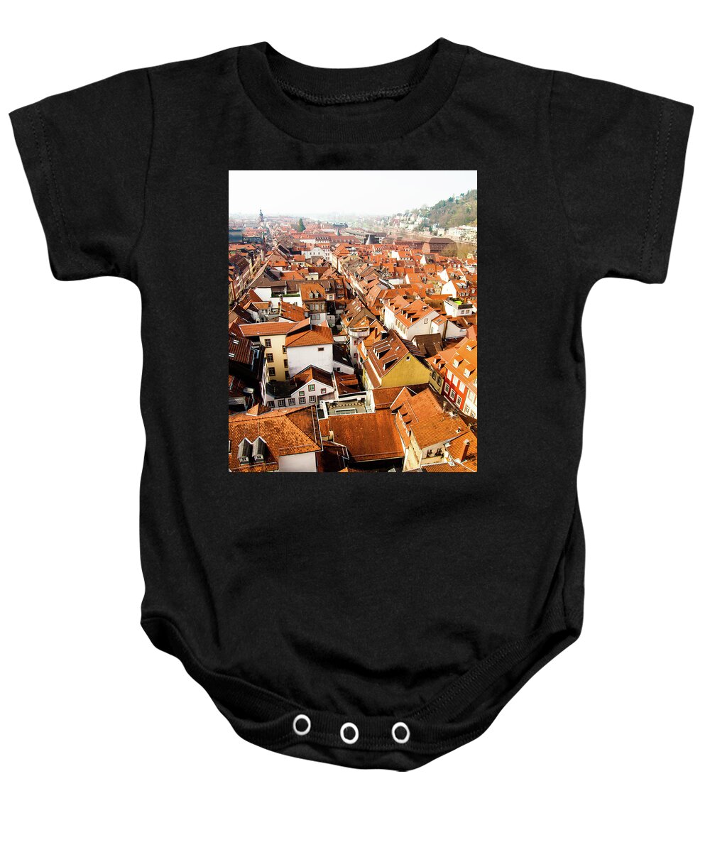 Architecture Baby Onesie featuring the photograph Heidelberg Cityscape by Steven Myers