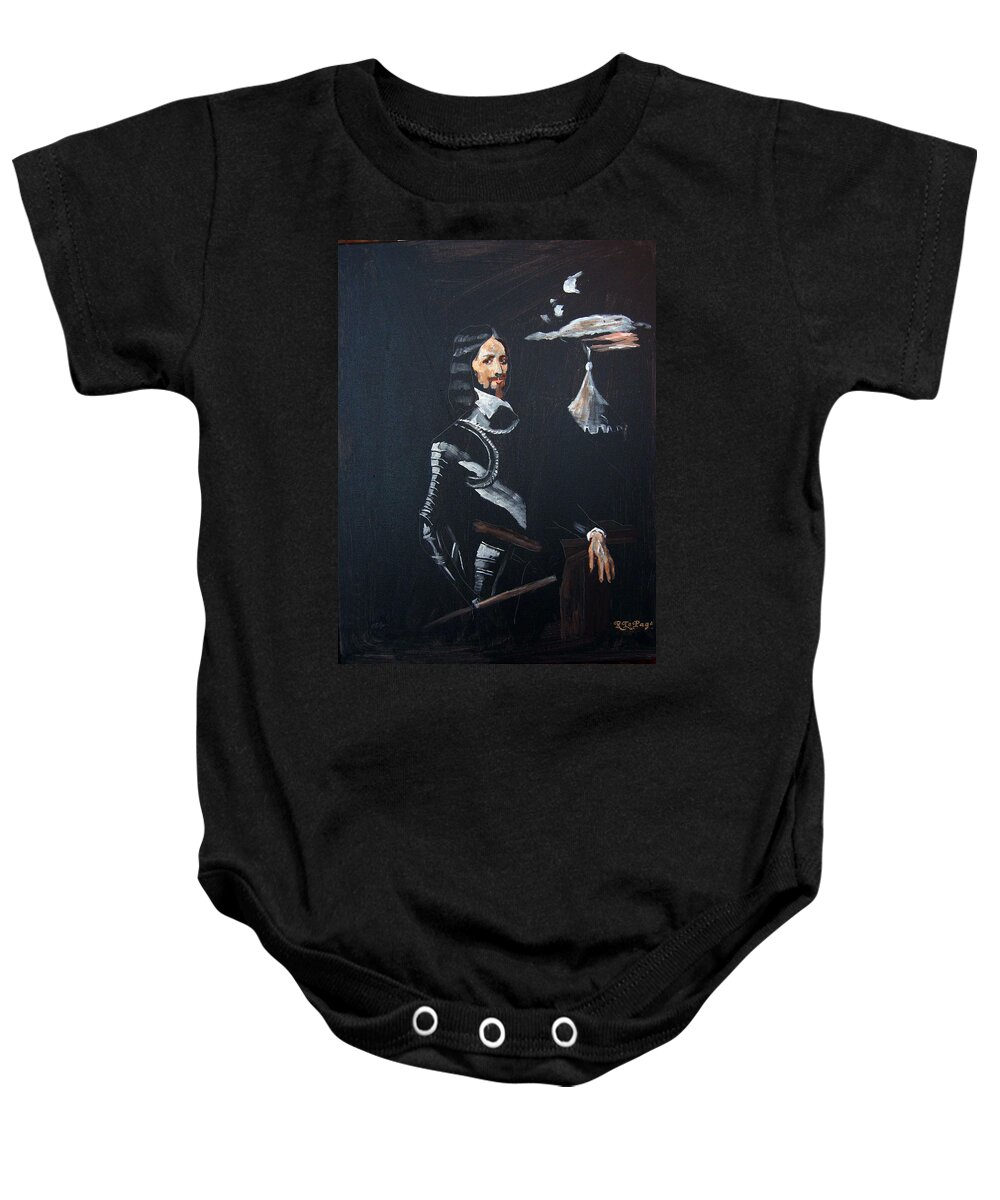 Armour Baby Onesie featuring the painting Henry Ireton 2 by Richard Le Page