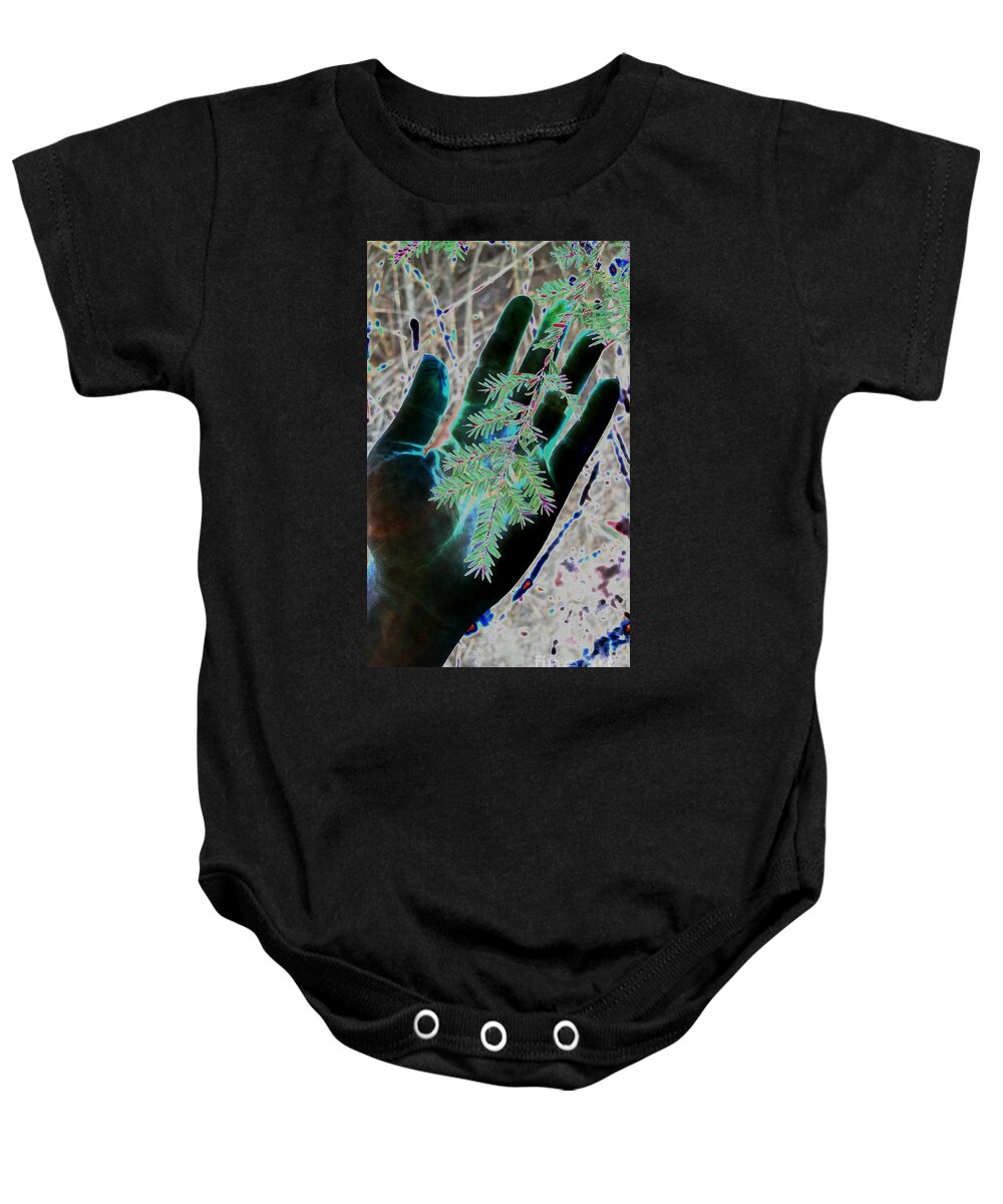 Nature Baby Onesie featuring the photograph Holding Hands by Dani McEvoy