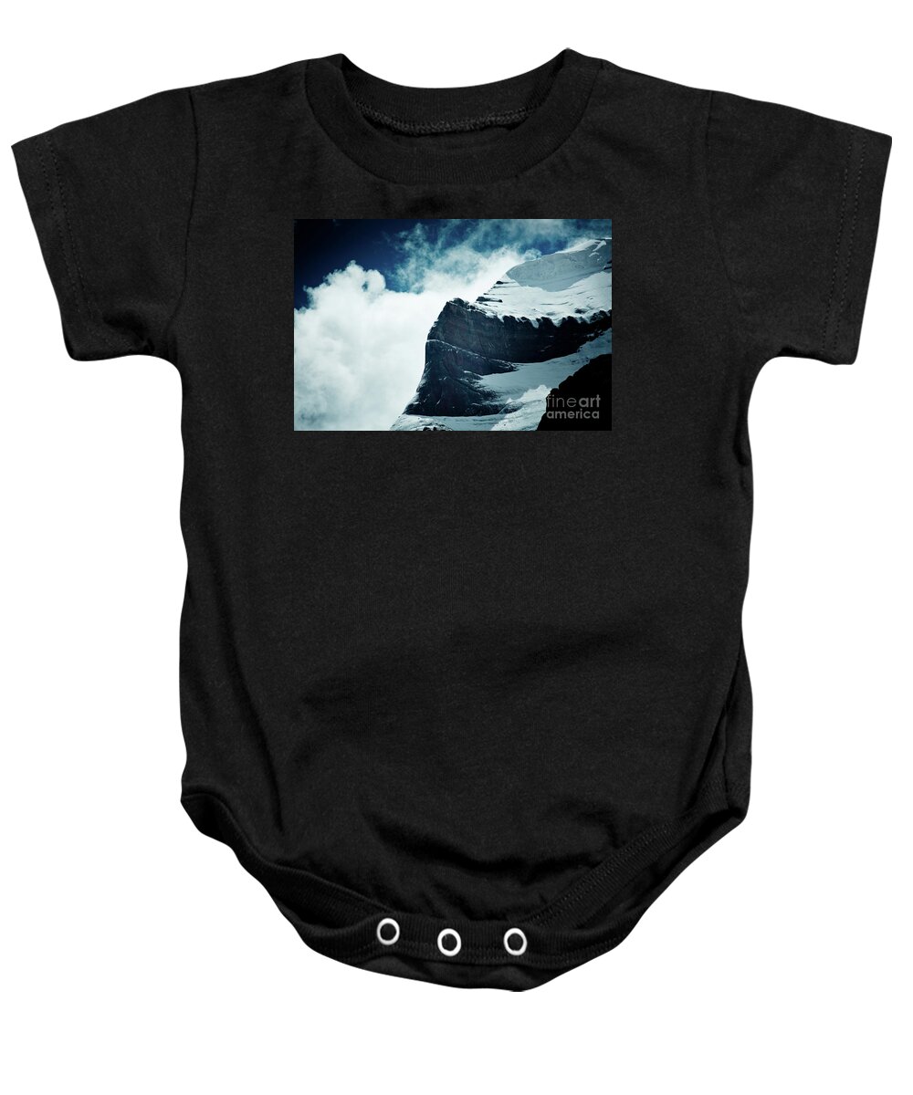 Tibet Baby Onesie featuring the photograph Holy Kailas West slop Himalayas Tibet Artmif.lv by Raimond Klavins
