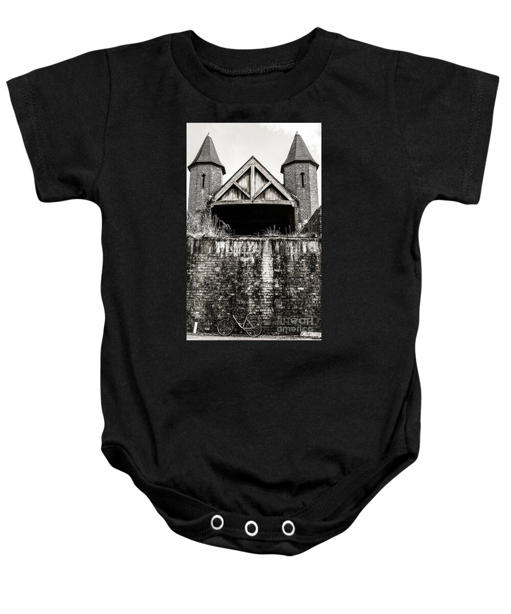 Beautiful Bruges Series By Lexa Harpell Baby Onesie featuring the photograph How Times Have Changed by Lexa Harpell
