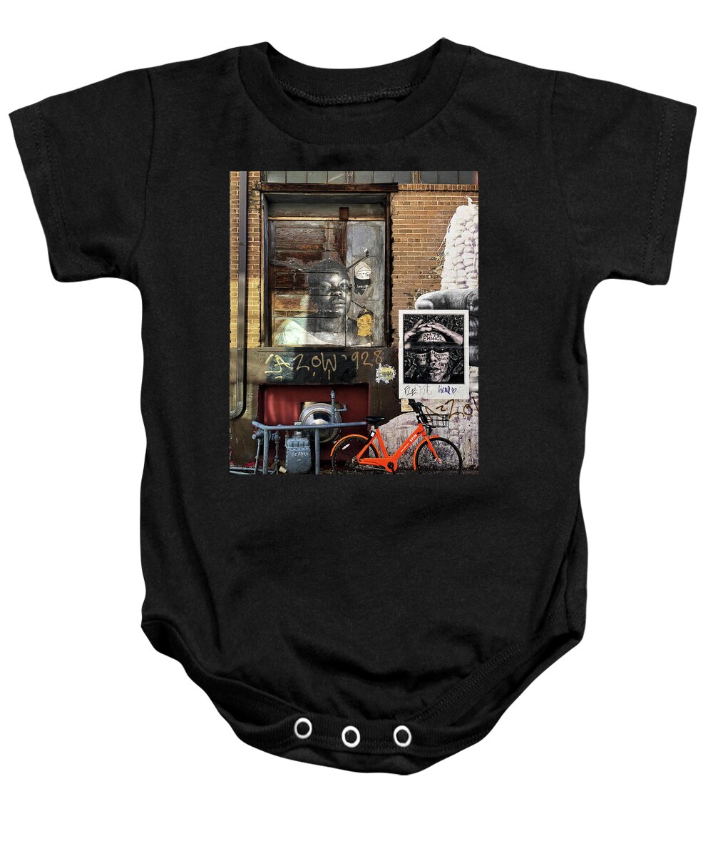 Alley Baby Onesie featuring the photograph I Am The Change by Frank Winters