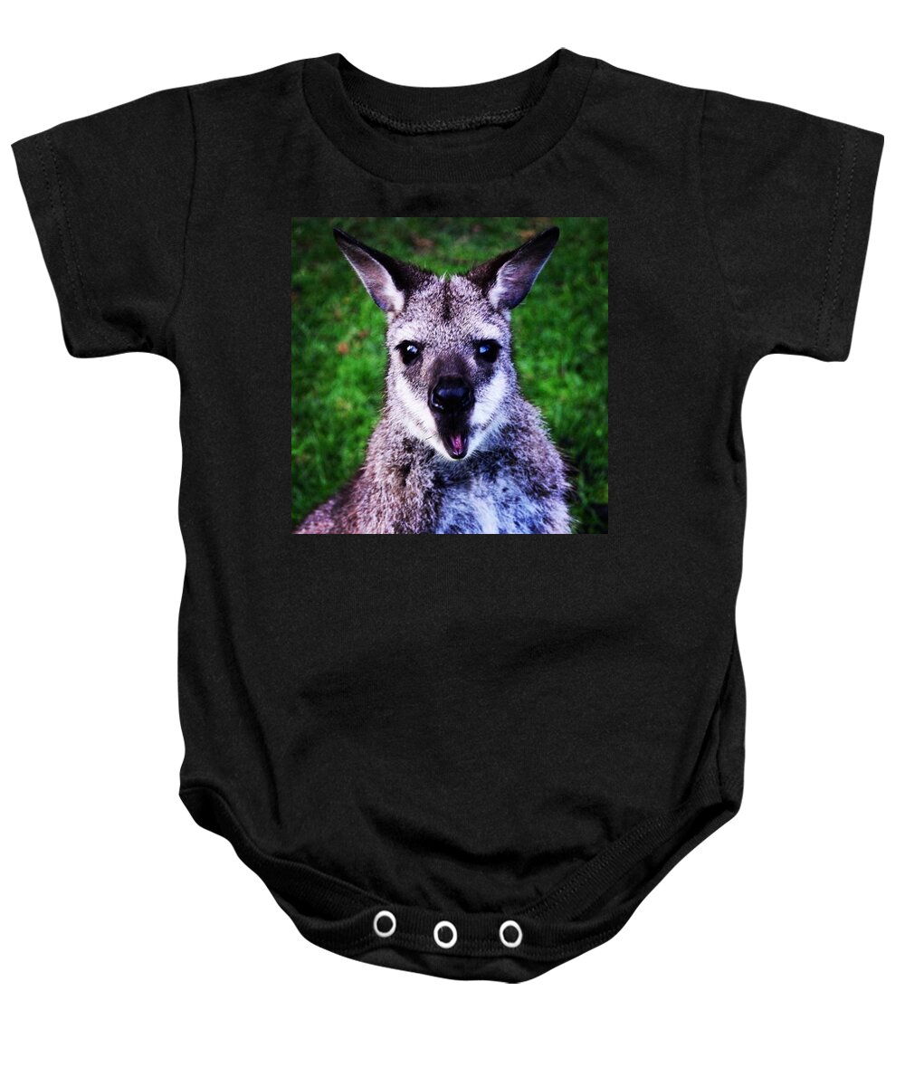 Beautiful Baby Onesie featuring the photograph I Think I Took This Guy By Suprise 😯 by Richard Atkin