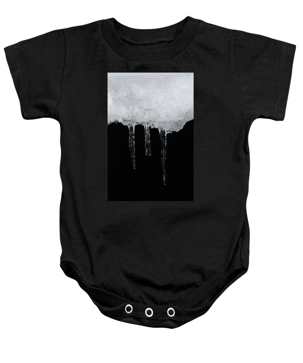Ice Baby Onesie featuring the photograph Ice And Night I by Angie Tirado