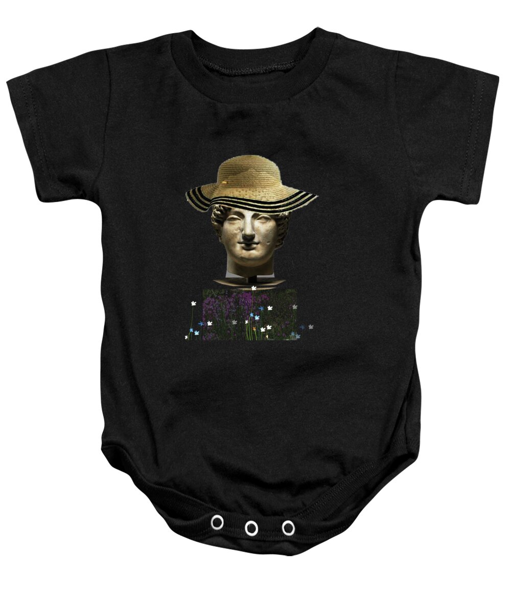 Beauty Baby Onesie featuring the digital art In Memory of Beautiful Women Ever Lived by Asok Mukhopadhyay