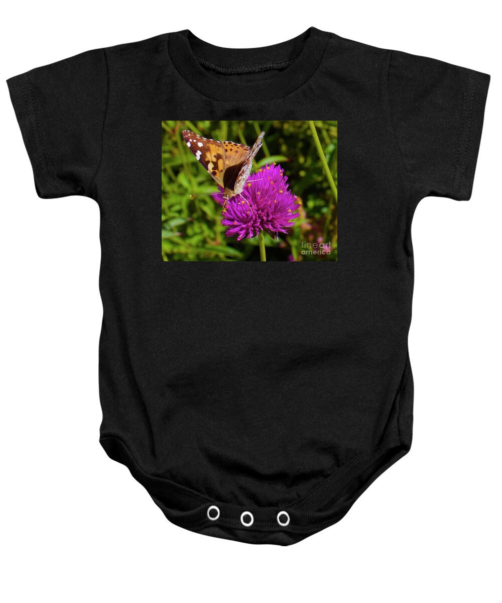 Butterfly Baby Onesie featuring the photograph In the Pink by Alice Mainville