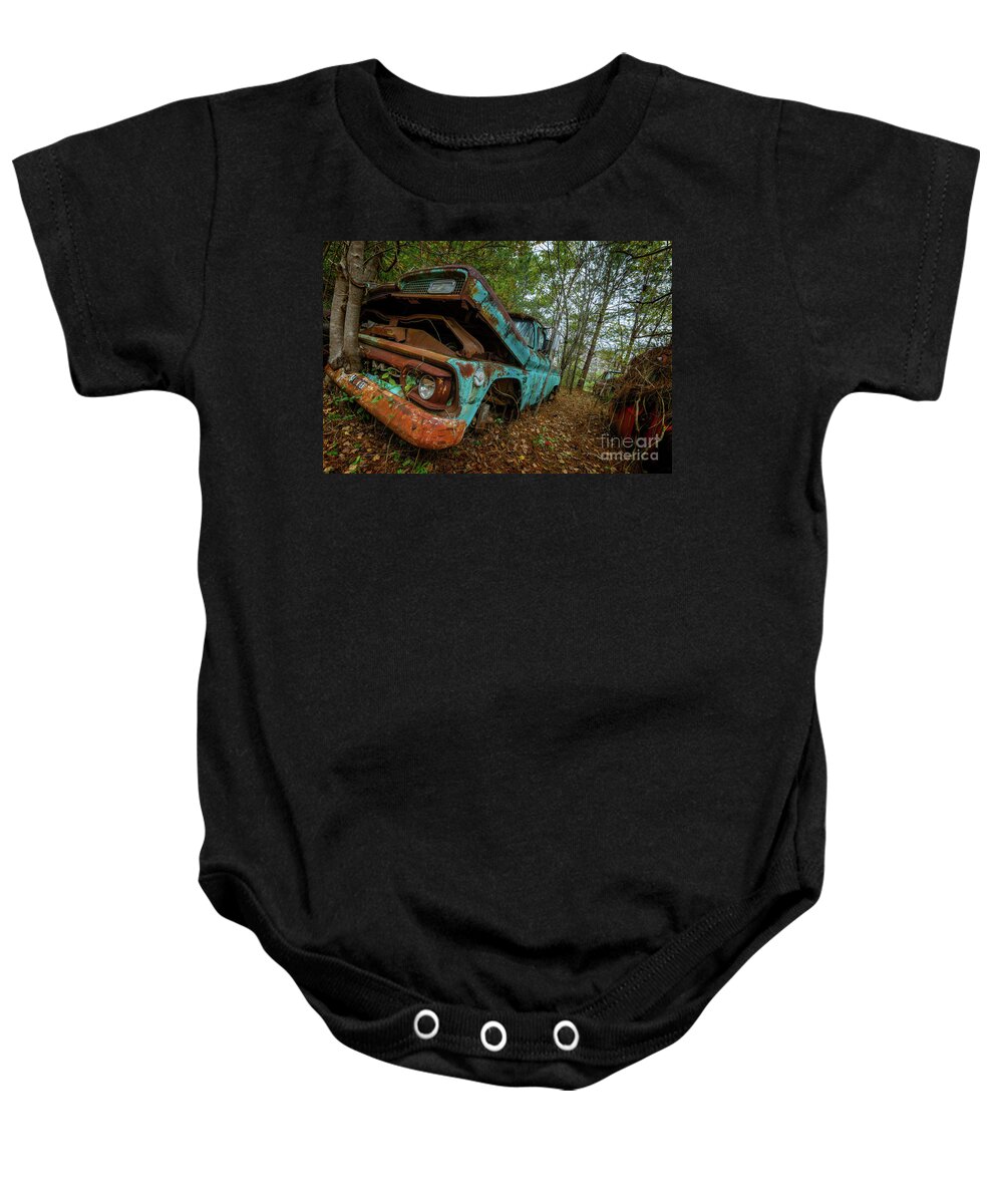 Gmc Truck Baby Onesie featuring the photograph Jacked Up Gmc by Doug Sturgess