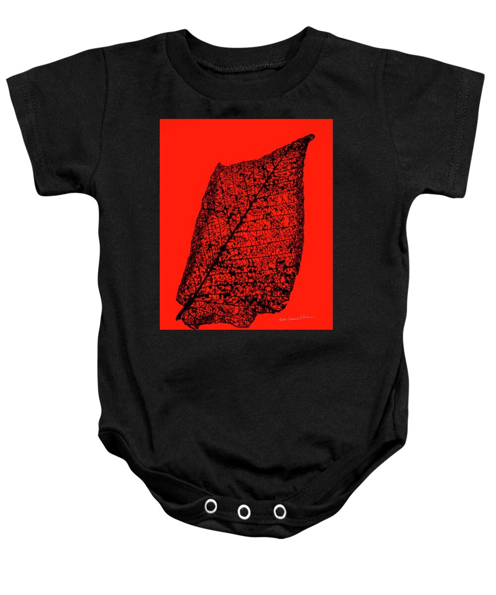 Japanese Beetle Baby Onesie featuring the photograph Japanese Beetle Artwork Leaf by Ed Peterson