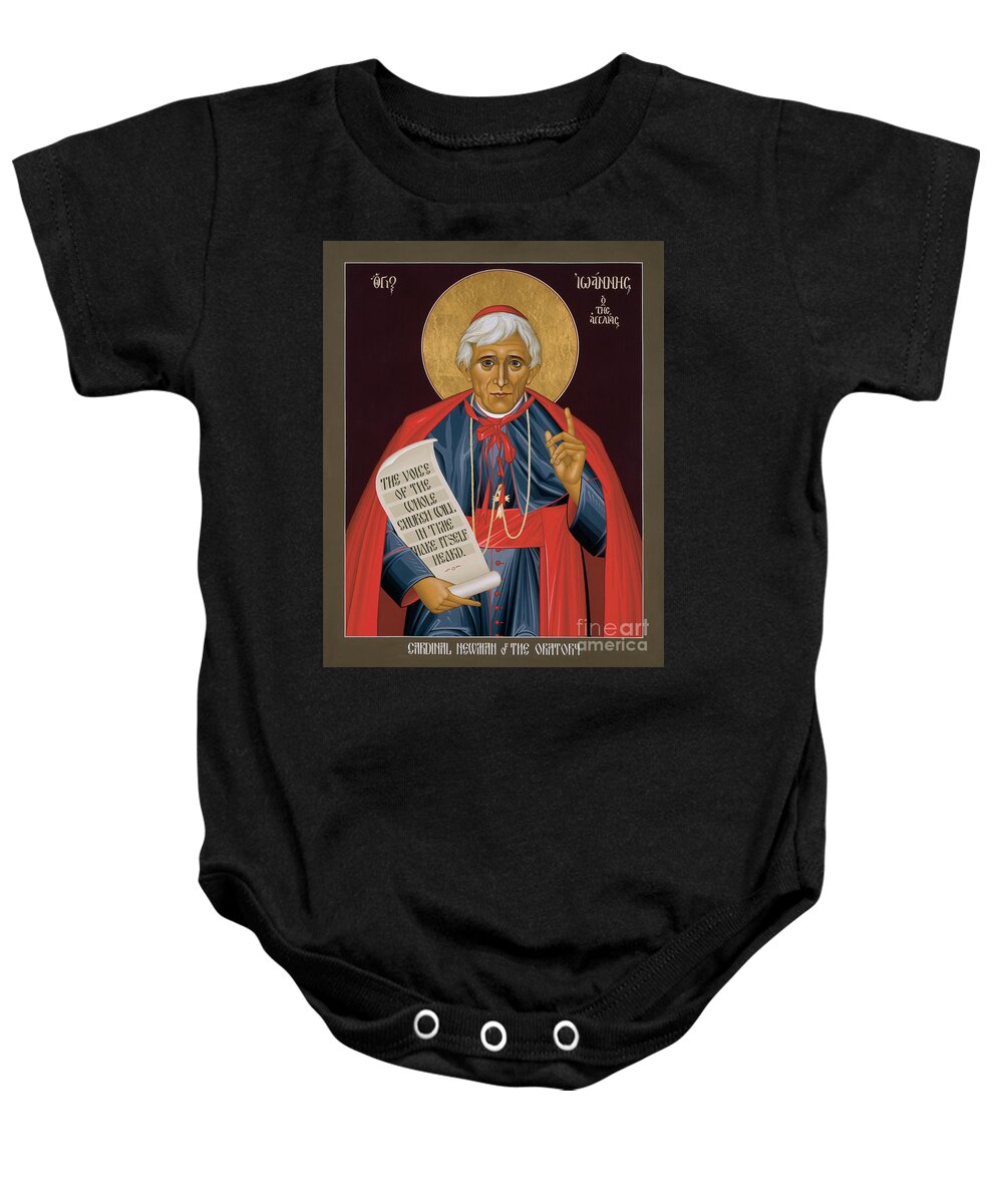 John Henry Newman Baby Onesie featuring the painting St. John Henry Newman - RLJHN by Br Robert Lentz OFM