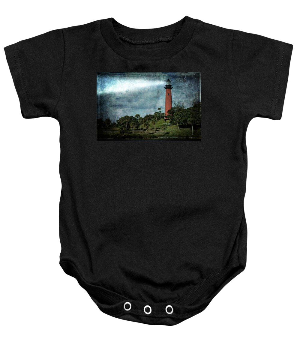 Lighthouse Baby Onesie featuring the photograph Jupiter Lighthouse-2a by Rudy Umans