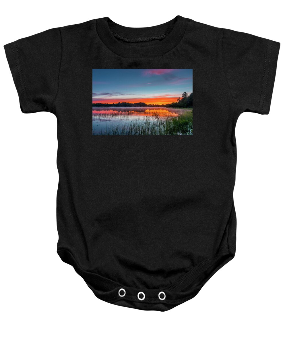 Kingston Lake Baby Onesie featuring the photograph Kingston Lake Sunset by Gary McCormick