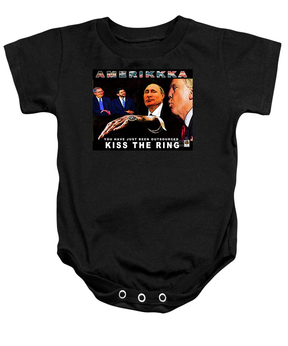 Putin Baby Onesie featuring the photograph Kiss The Ring by Reggie Duffie