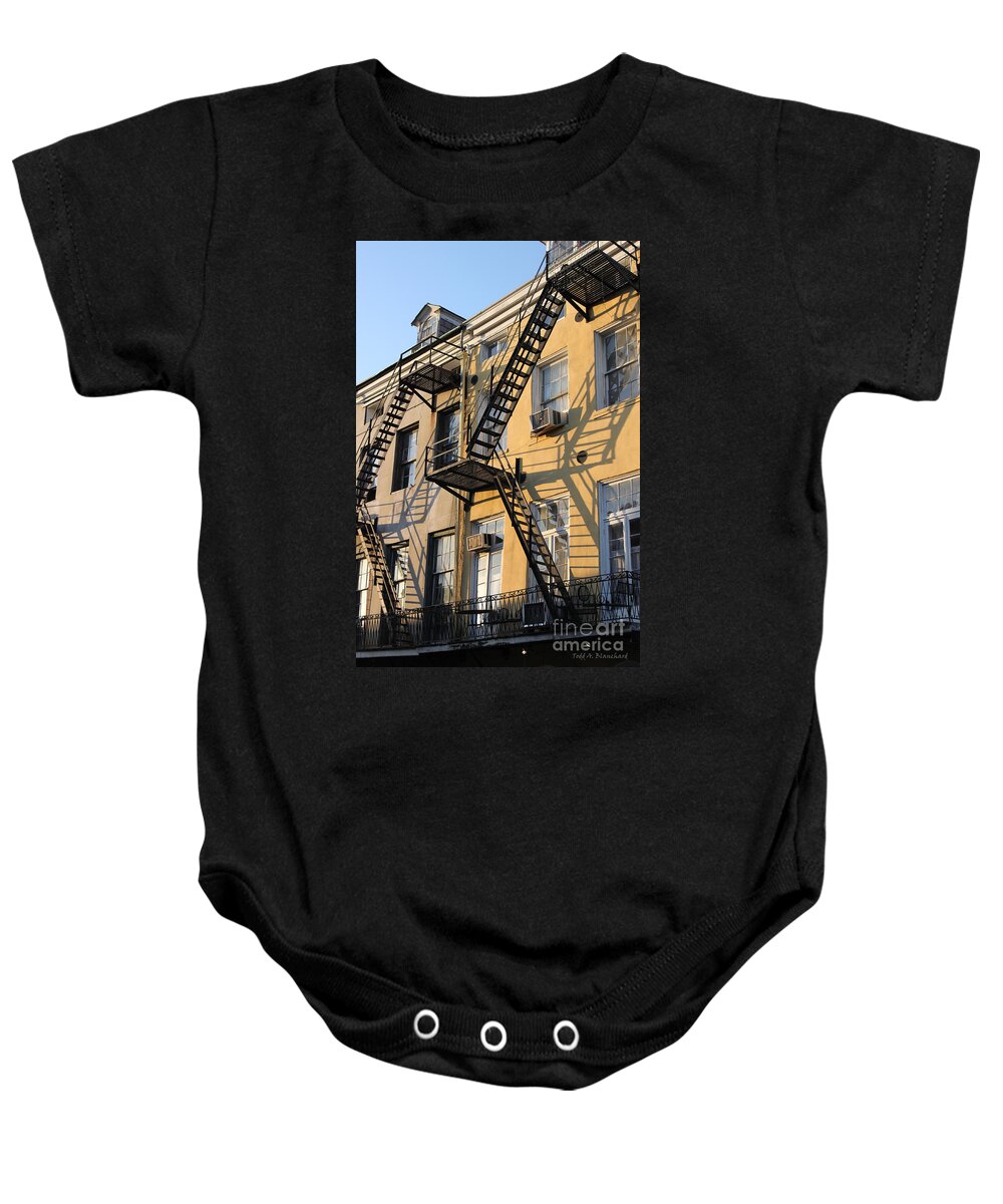 Architecture Baby Onesie featuring the photograph Ladders by Todd Blanchard