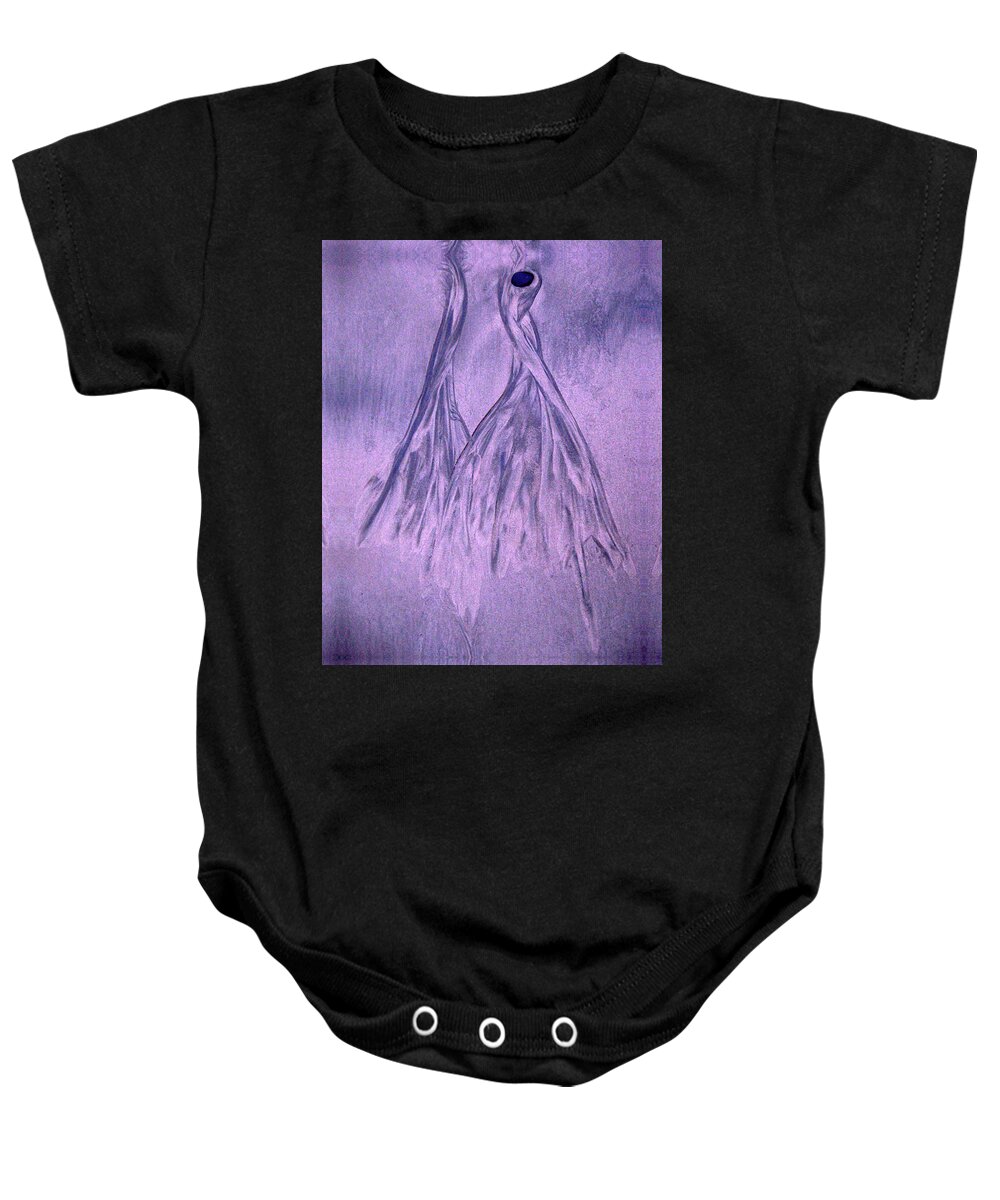 Ballerina Baby Onesie featuring the digital art Lavender Sand Dancers by Julia L Wright