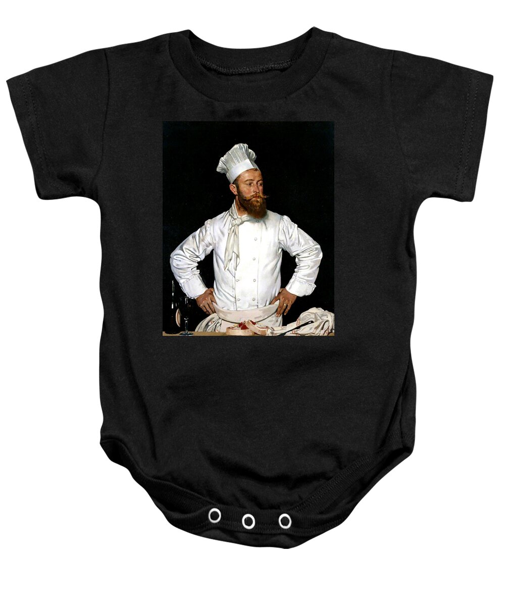 Irish Art Baby Onesie featuring the painting Le Chef de l'Hotel Chatham by William Orpen