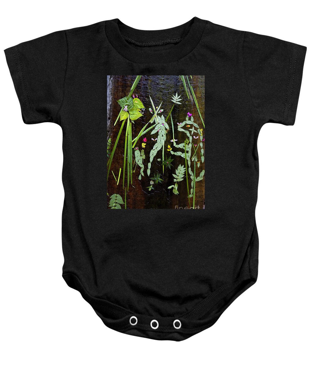 Leaf Art Baby Onesie featuring the photograph Leaf Art by Jon Burch Photography