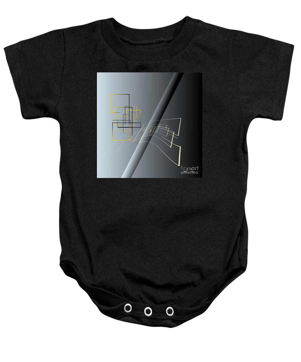 Light Baby Onesie featuring the digital art Light And Objects by Leo Symon