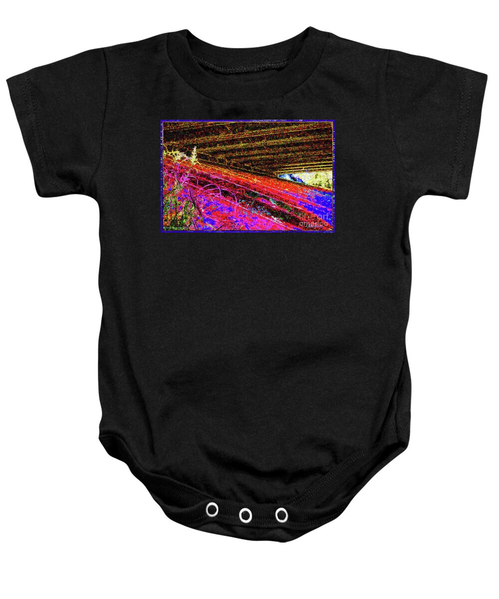 Chromatic Poetics Baby Onesie featuring the mixed media Light at the End of the Tunnel -Tribute to Aretha Franklin by Aberjhani