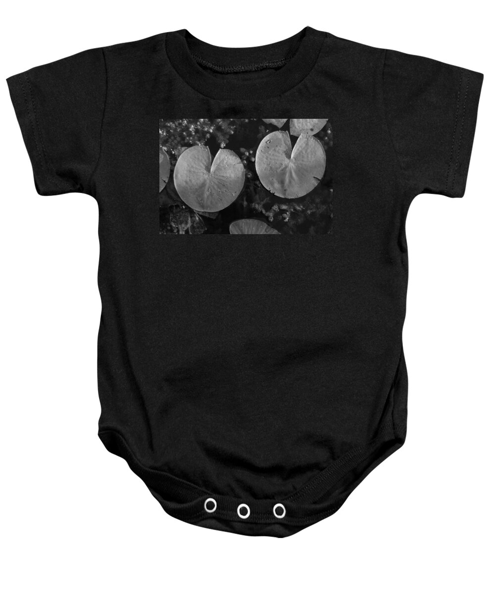 Lilly Pads Baby Onesie featuring the photograph Lilly pad symmetry by Trish Hale
