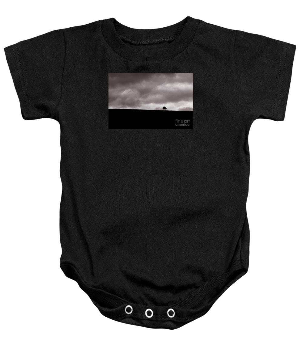 Scottish Landscape Baby Onesie featuring the photograph Lone Tree by Diane Macdonald