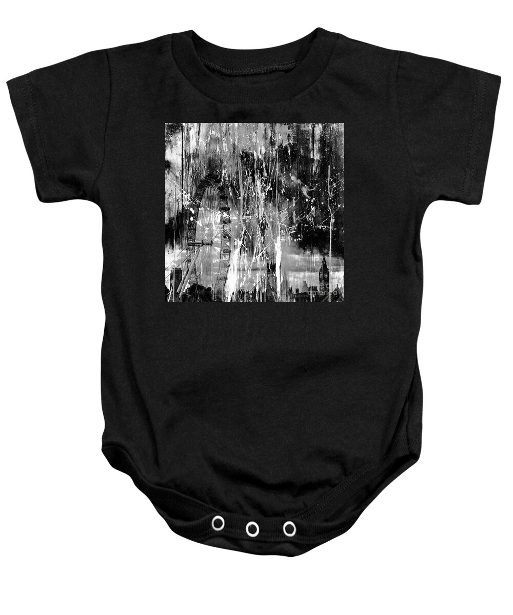 London Baby Onesie featuring the painting London City by Gull G