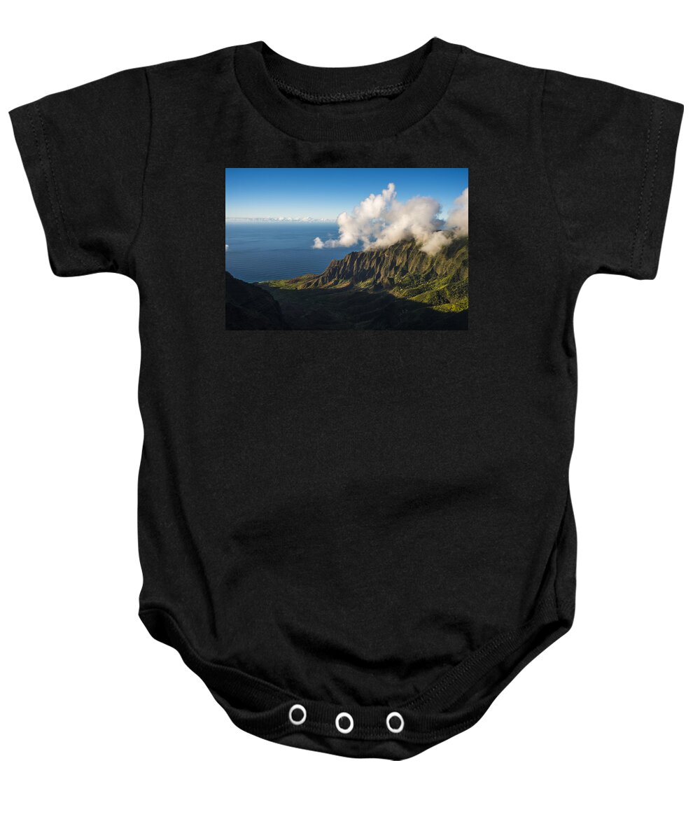 Cliffs Baby Onesie featuring the photograph Low Clouds by Robert Potts
