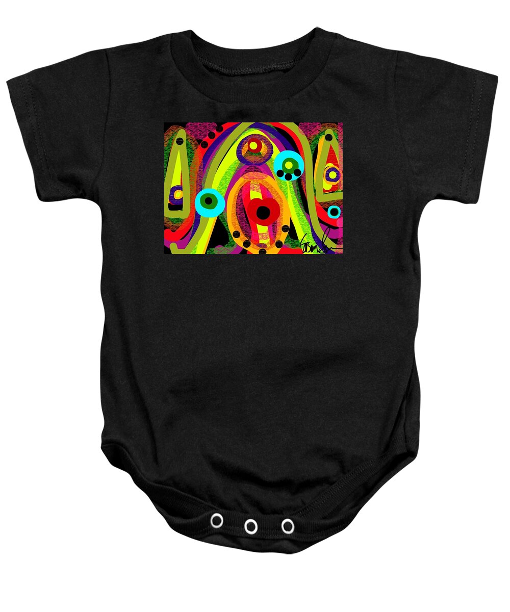 susan Fielder Lush For Life Abstract Baby Onesie featuring the digital art Lush for Life by Susan Fielder