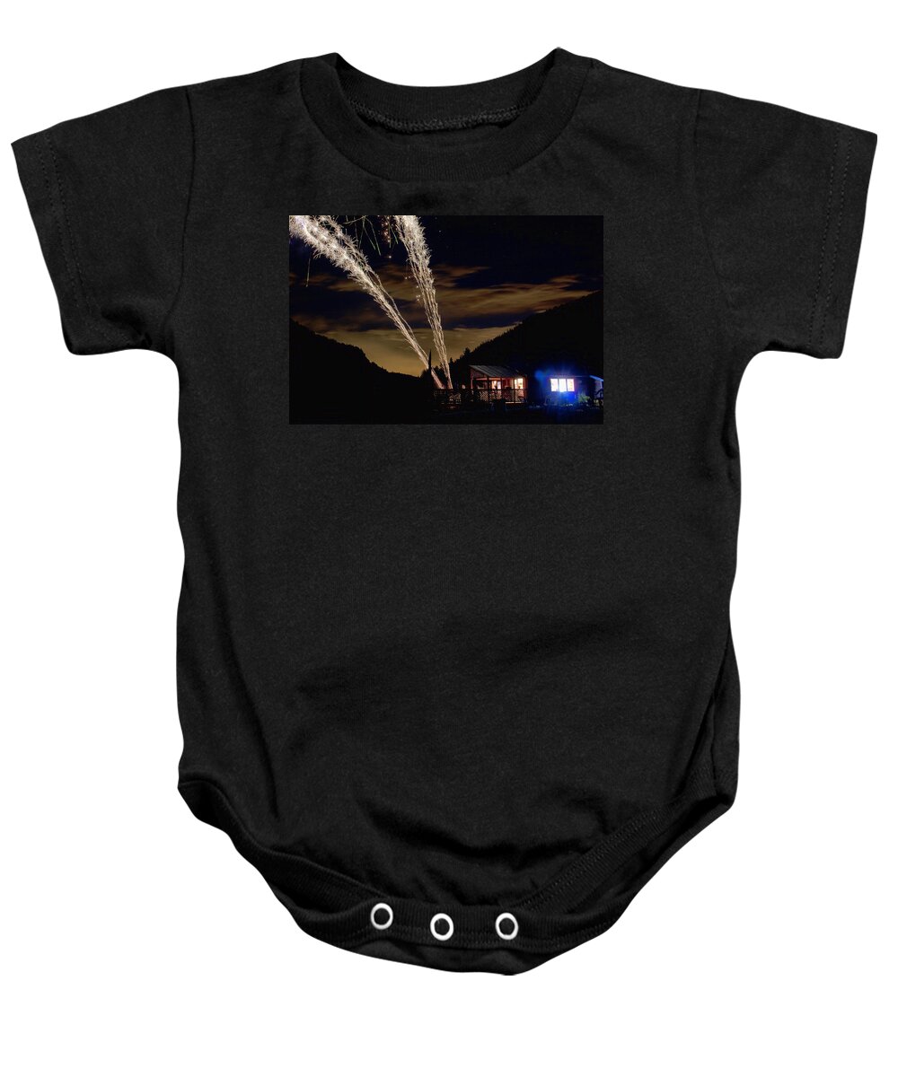 Fireworks Baby Onesie featuring the photograph Magic Mountain by James BO Insogna