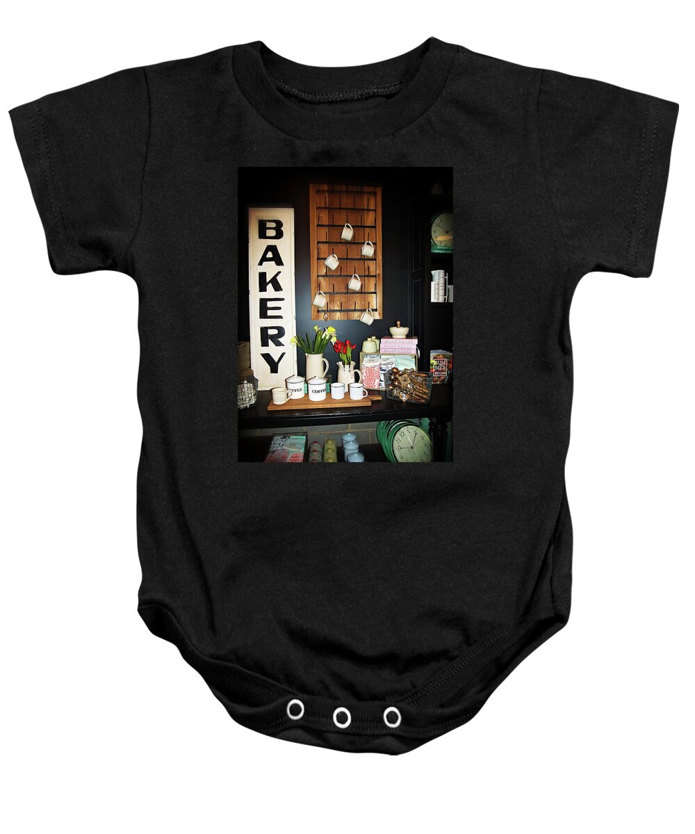 Bakery Baby Onesie featuring the photograph Magnolia Market Bakery Display by Lynn Bauer