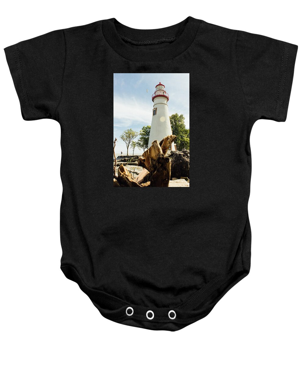 Lighthouse Baby Onesie featuring the photograph Marblehead by Andrew Weills