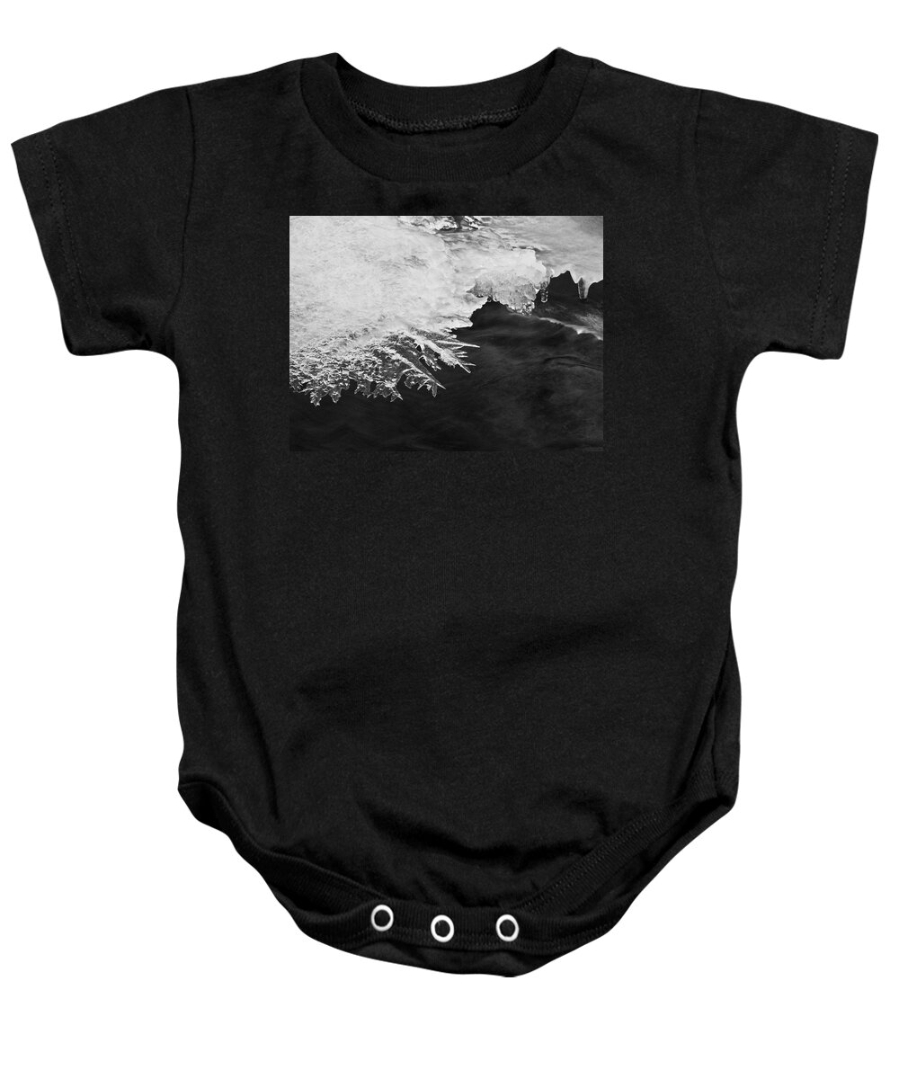 Ice Baby Onesie featuring the photograph Melting Creek by Amber Flowers