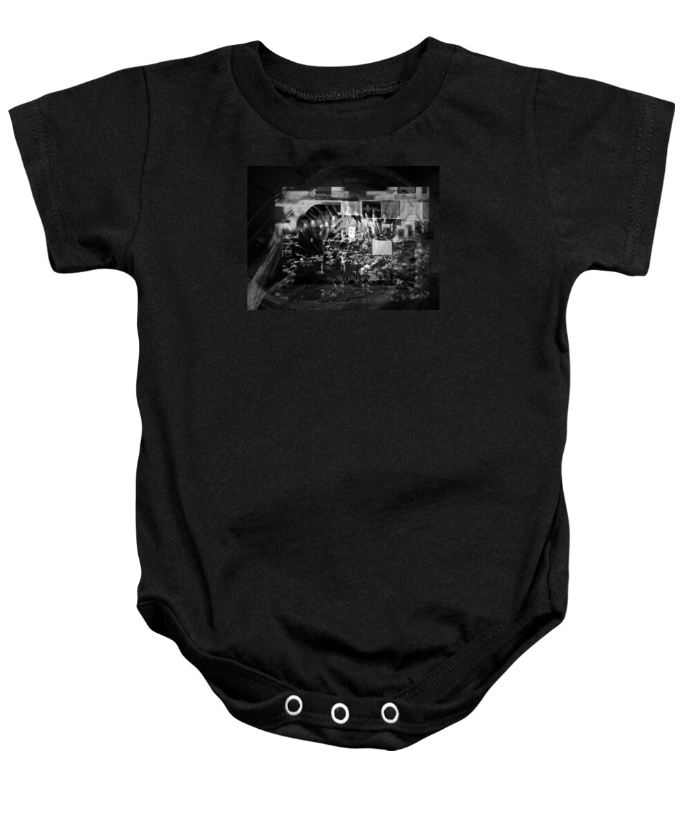 Abstract Baby Onesie featuring the digital art Memories souvenirs by Art Di