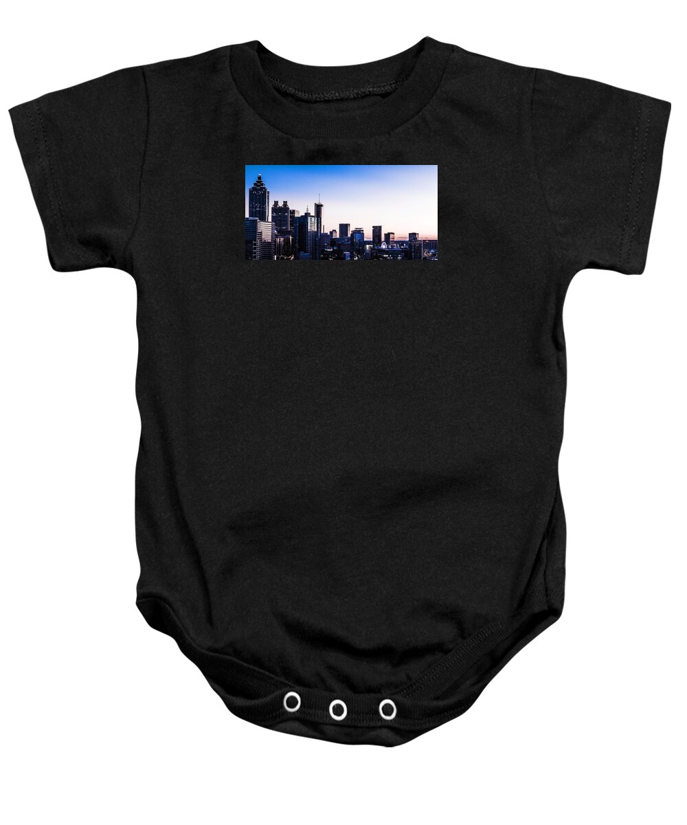 Sunset Baby Onesie featuring the photograph Metallic Sunset by Mike Dunn