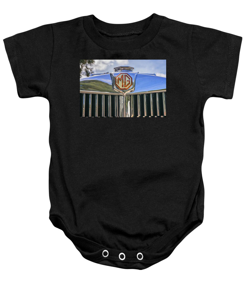 Automobile Baby Onesie featuring the photograph MG by Dennis Dugan