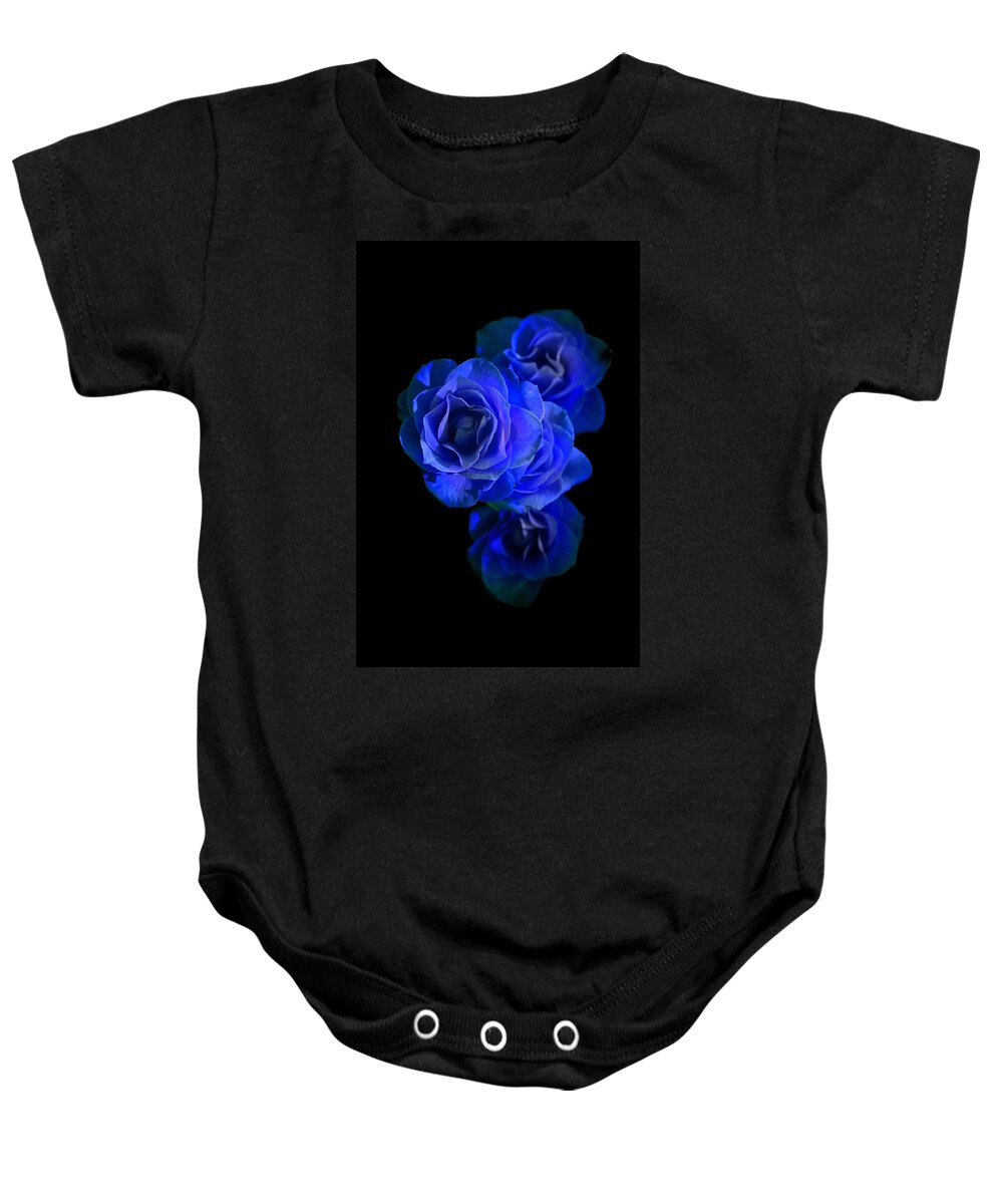 Blossom Baby Onesie featuring the photograph Midnight Roses by David Andersen