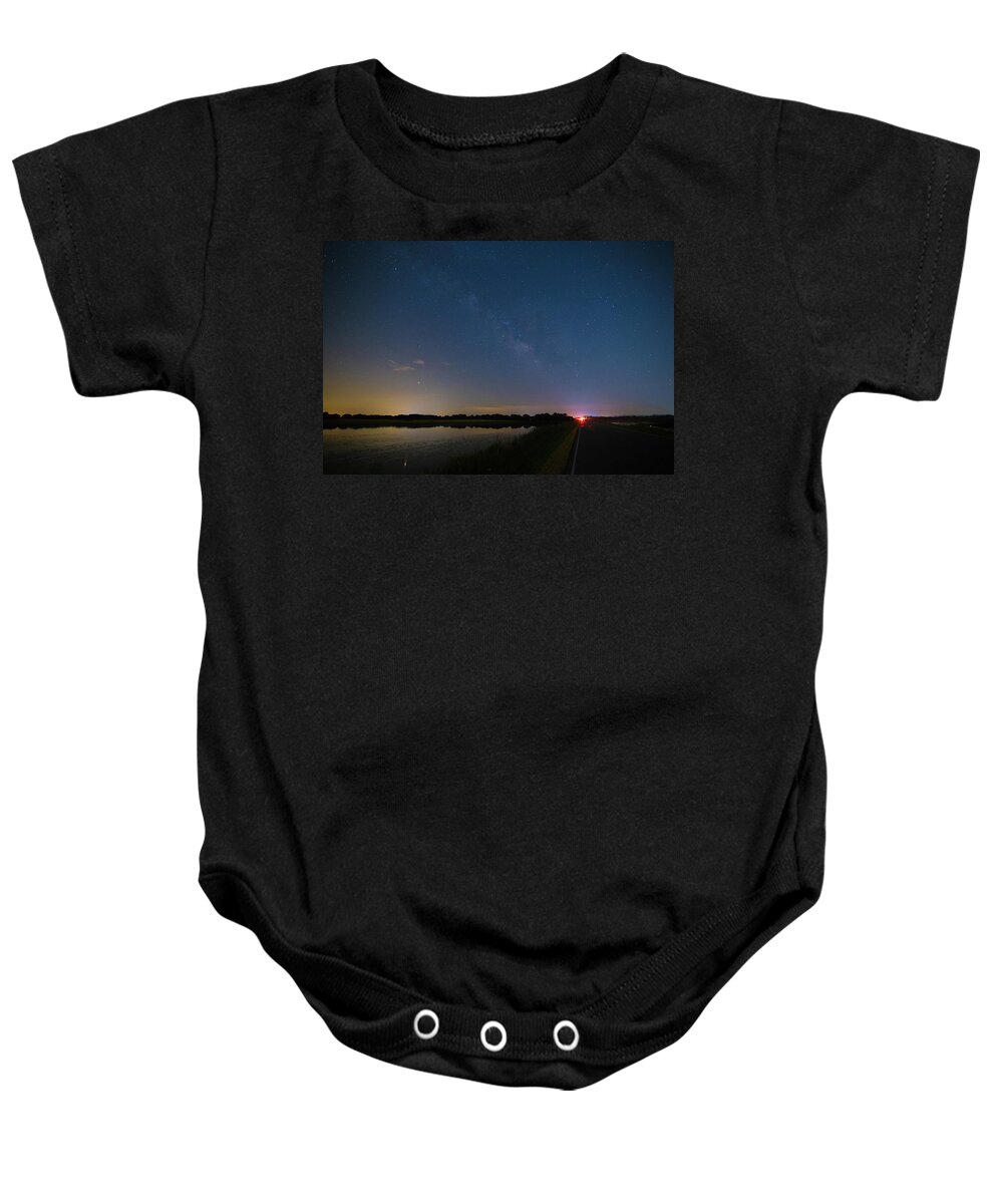 Astro Baby Onesie featuring the photograph Milky Way Reflections by James-Allen