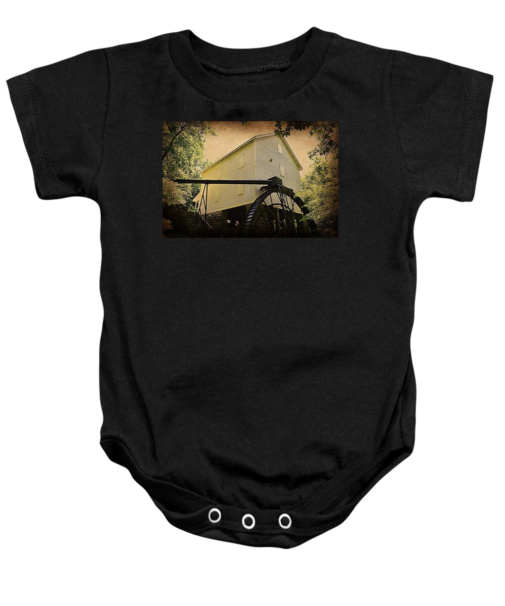  Baby Onesie featuring the photograph Mill Springs GristMill, Monticello, KentuckY by Stacie Siemsen