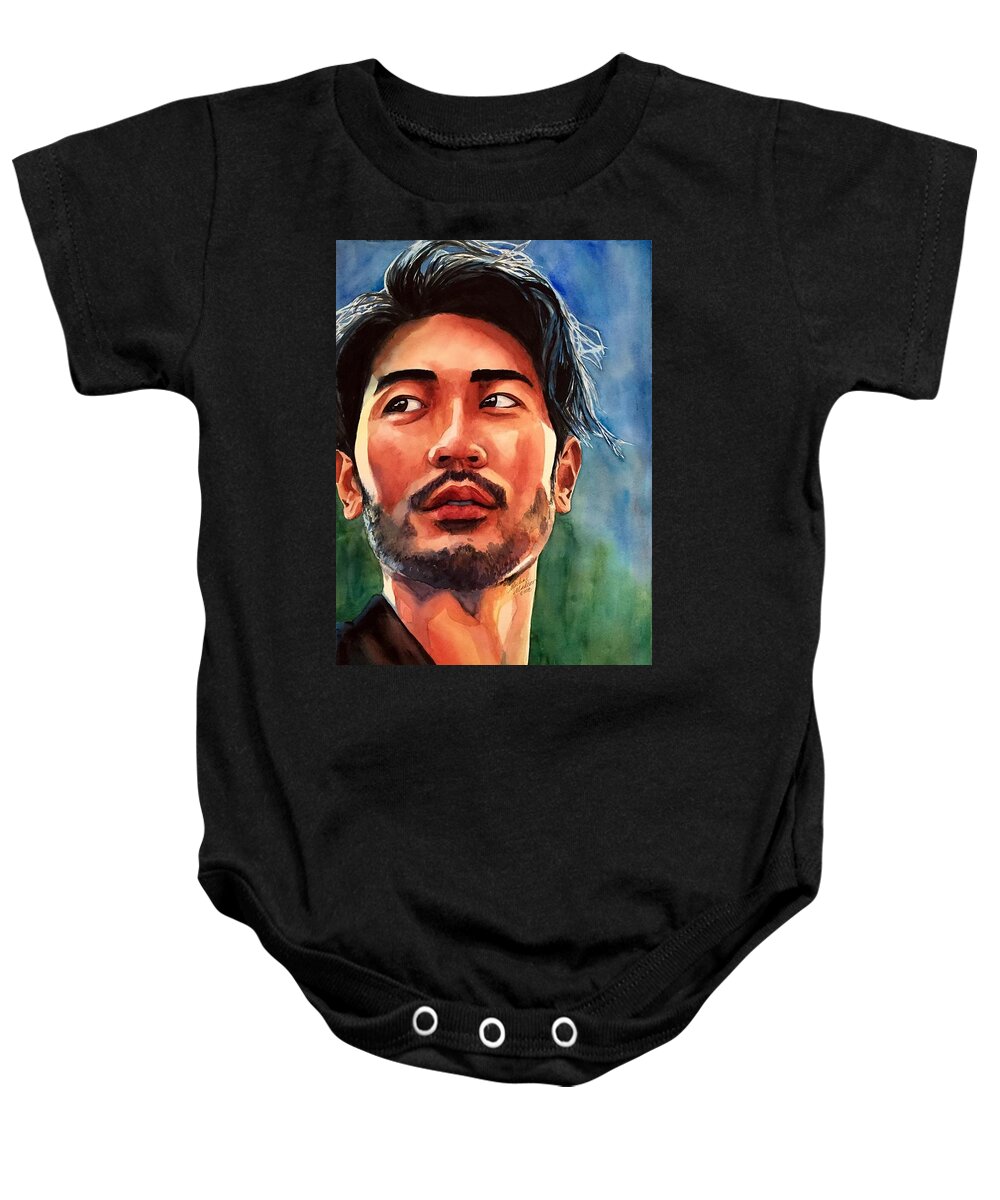 Asian Baby Onesie featuring the painting Mirrors of Perception by Michal Madison